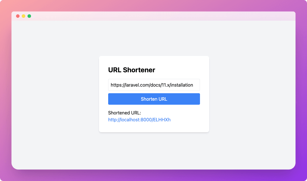Laravel URL Shortener